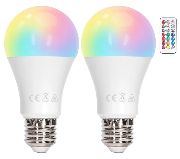 Aigostar - LED RGBW Stmievateľná žiarovka A60 E27/8W/230V 3000K + DO