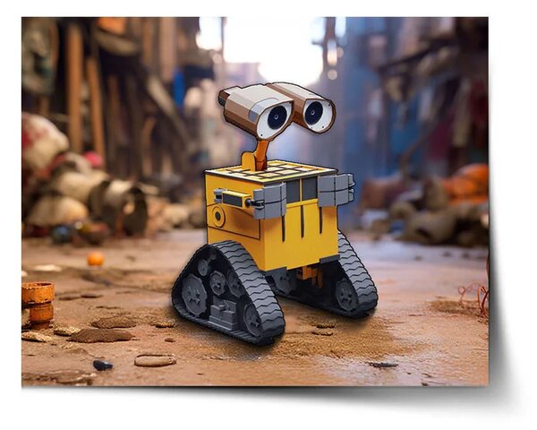 Sablio Plagát Wall-E robot Mesto - 60x40 cm