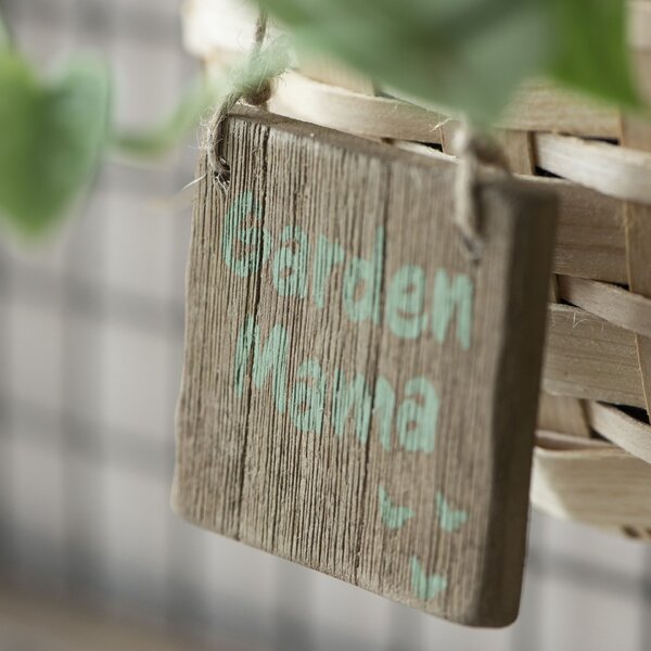 Drevená ceduľka Garden Mama