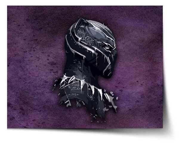 Sablio Plagát BLACK PANTHER z profilu Fialový hmlistý - 60x40 cm