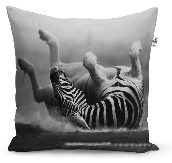 Sablio Vankúš Váľajúca sa zebra - 40x40 cm