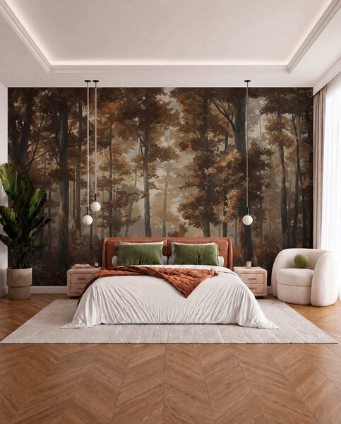 Tapety Jantárový lesný chodník, Fototapety s prírodnými motívmi, w05089v1 : Uwalls.sk
