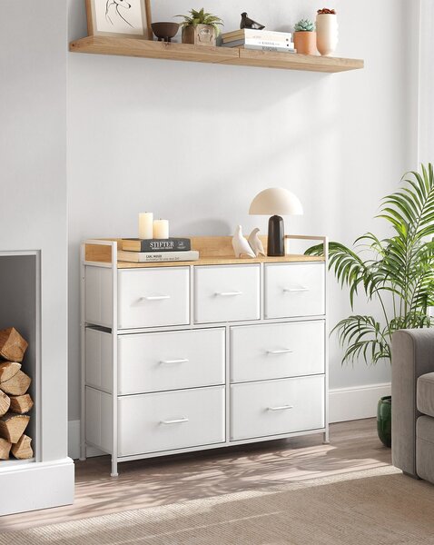 Komoda so zásuvkovými boxmi FLEXIRO 98x85 cm, dub/biela