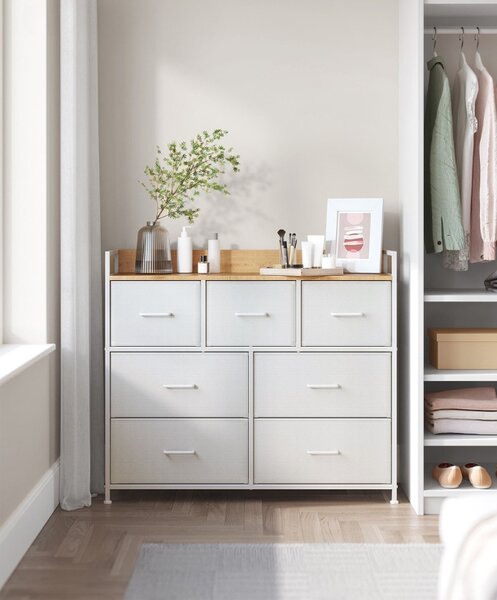 Komoda so zásuvkovými boxmi FLEXIRO 98x85 cm, dub/biela
