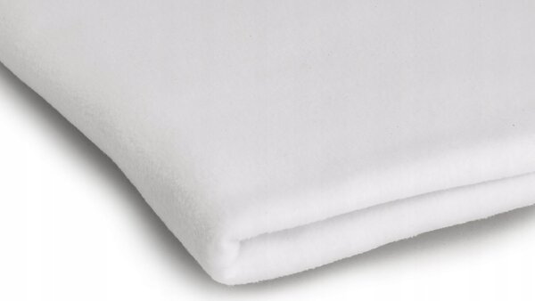 Microfleece farba biela 01