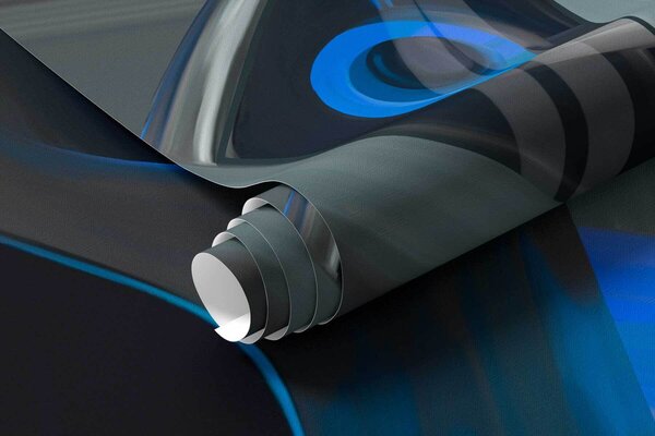 Tapety dynamické športové auto v digitálnom štýle kresby s modrými akcentmi, Jedinečné tapety, w05069 : Uwalls.sk
