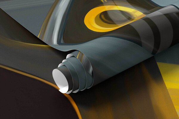 Tapety dynamické športové auto v digitálnom štýle kresby so žltými akcentmi, Jedinečné tapety, w05069v2 : Uwalls.sk
