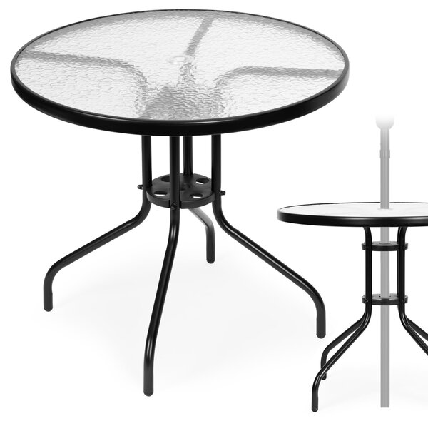 MULTI GARDEN Okrúhly záhradný stôl 80 cm -otvor na slnečník