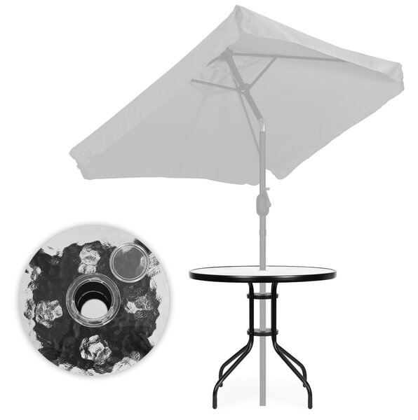 MULTI GARDEN Okrúhly záhradný stôl 80 cm -otvor na slnečník