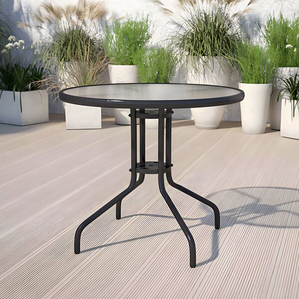 MULTI GARDEN Okrúhly záhradný stôl 80 cm -otvor na slnečník