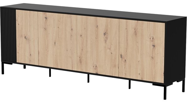 MEBLINE Komoda CIMER 03 čierna / dub artisan