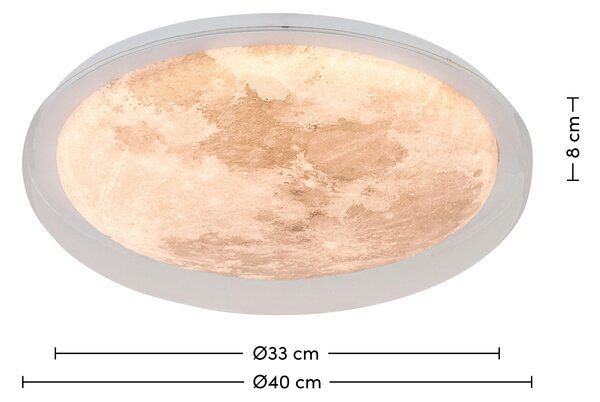 STROPNÉ LED SVIETIDLO, 40/8 cm Novel - Online Only bytové doplnky, Online Only