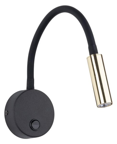 LED Nástenná lampa LAGOS 1xG9/3W/230V čierna/zlatá