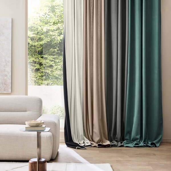 Hnedý menčestrový termo záves 140x260 cm Madison – douceur d'intérieur