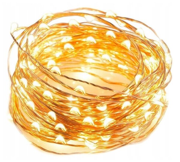 Vianočná svetelná reťaz 50 LED, teplá biela