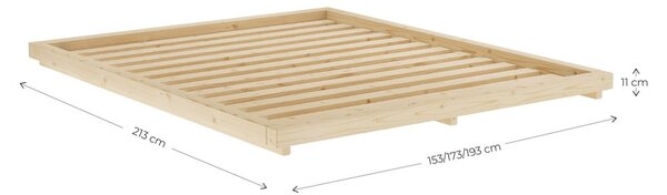 Dvojlôžková posteľ z borovicového dreva s roštom 180x200 cm Dock – Karup Design