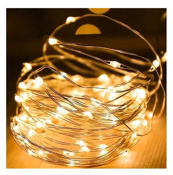 Vianočná svetelná reťaz 20 LED, teplá biela