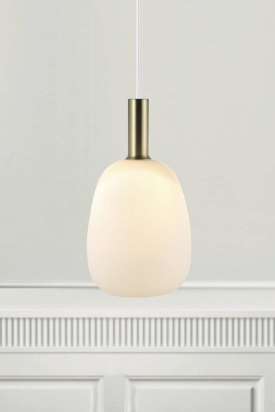 Závesný luster z opálového skla Alton pre žiarovku E27 ø23cm – LED lustre a svietidlá > Lustre