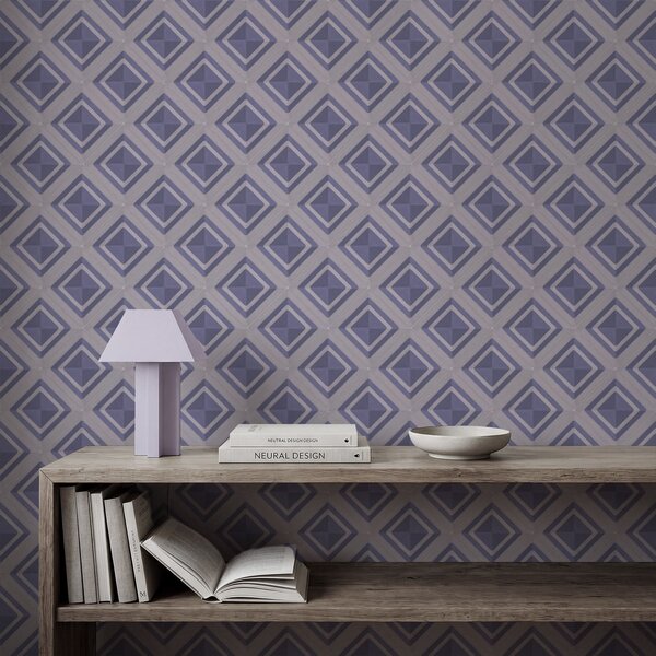 Tapety Geometrický diamantový vzor v modrých odtieňoch, Tapety abstraktné, a01128v1 : Uwalls.sk
