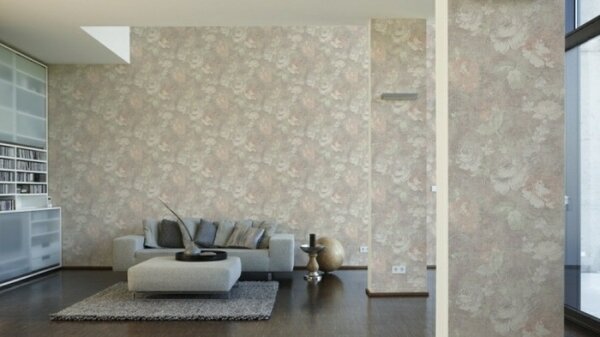 A.S. Création | Vliesová tapeta na stenu Secret Garden 33604-2 | 0,53 x 10,05 m | biela, červená, zelená, šedá