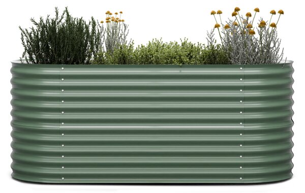 Blumfeldt High Grow, vyvýšený záhon, 200 x 80 x 100 cm, z vlnitého oceľového plechu, jednoduchá montáž, odolný voči hrdzi a mrazu