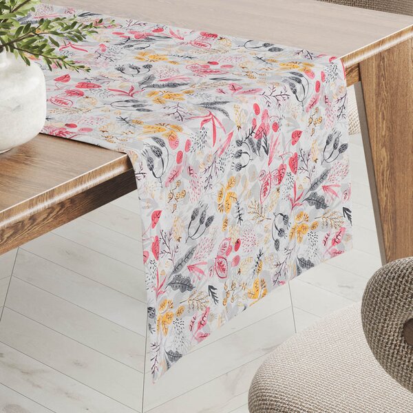Biante Dekoračný behúň na stôl PML-087 Červeno-oranžové lístky 20x120 cm