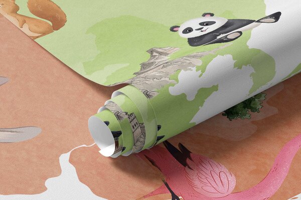 Tapety Atlas fauny nemecky, Fototapety mapy sveta, c00009de : Uwalls.sk