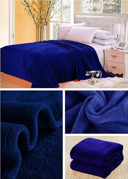 Luxusná deka v tmavomodrej farbe Modrá