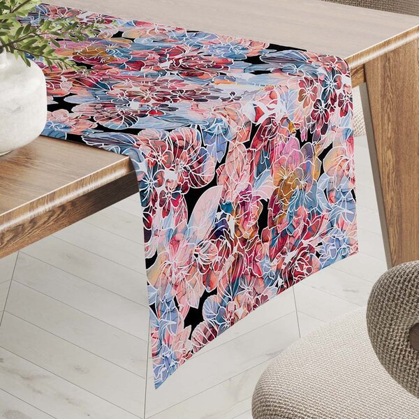 Biante Dekoračný behúň na stôl Rongo RGP-503 Červeno-modré kvety 20x120 cm