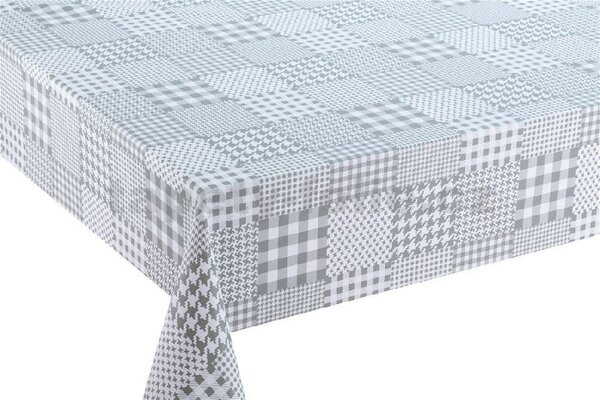 Obrus PVC 3581214, metráž, šírka 140 cm, káro sivé, IMPOL TRADE