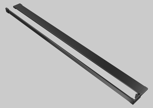 Erga Paris, polička/držiak na uteráky pre sprchovú zástenu (max. 140cm), čierna matná, ERG-V02-PARIS-SHELF-BK