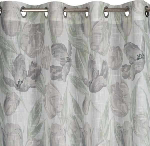 ZÁVES NA KRÚŽKOCH MILLIE 140X250 CM KVETY