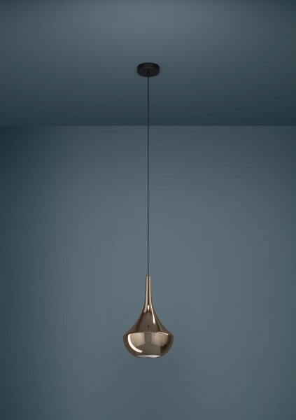 Eglo 390438 - Luster na lanku ALMOSTER 1xE27/28W/230V medený