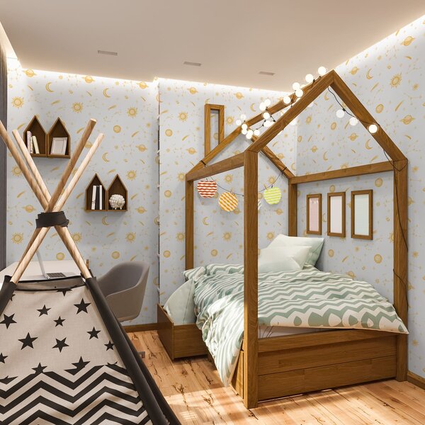 Tapety Zlatistý nebeský tanec, Tapety minimalizmus, a01163 : Uwalls.sk