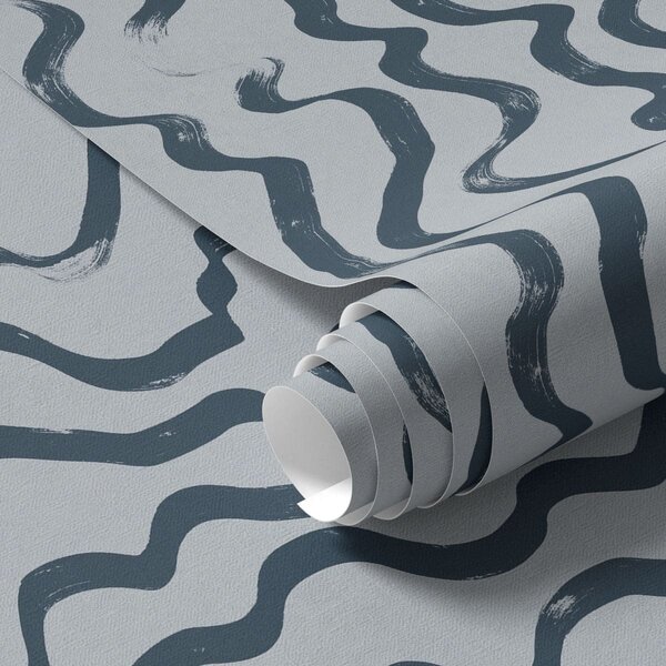 Tapety Tmavé vlnovky na modrom pozadí, Tapety abstraktné, a01168v1 : Uwalls.sk