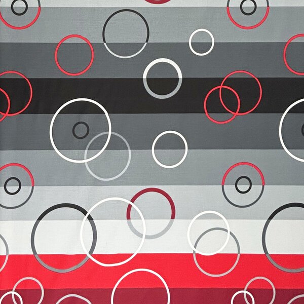 Ervi bavlna š.240 cm - Kruhy na červenom - 7488-8, metráž