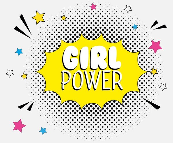 Tapeta s pop art nápisom - GIRL POWER