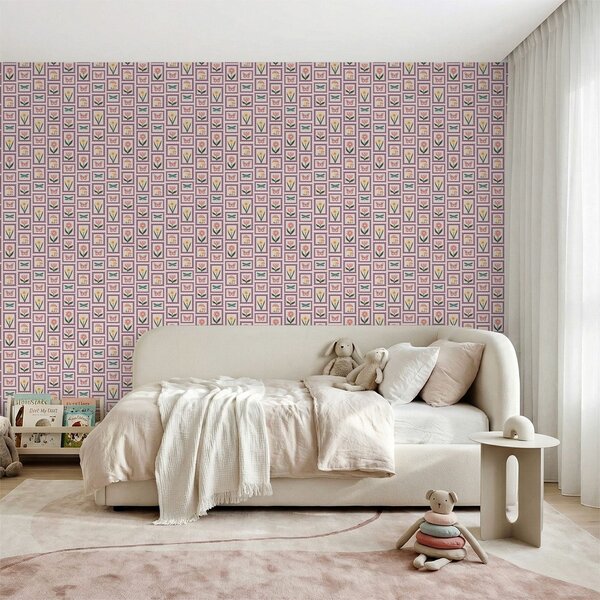 Tapety Ilustrácie v rámoch v odtieňoch fialovej, Tapety kvety, a01175v1 : Uwalls.sk