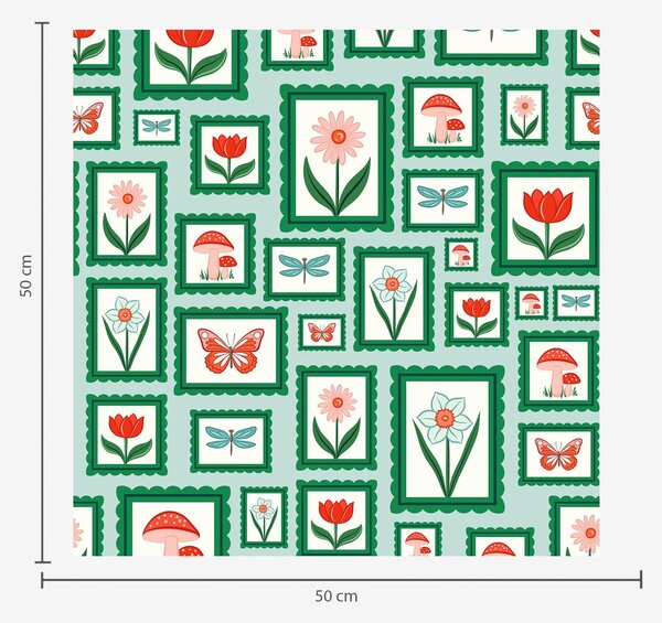 Tapety Ilustrácie v rámoch so zelenými okrajmi, Tapety kvety, a01176v1 : Uwalls.sk