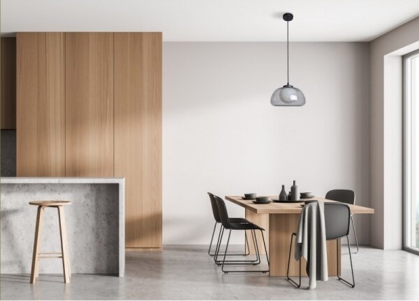 ITALUX PND-54637-1-BK-SG -Závesný luster na lanku AINALE 1xG9/7W/230V čierna/dymovo čierna