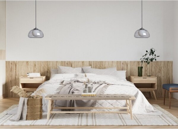 ITALUX PND-54637-1-BK-SG -Závesný luster na lanku AINALE 1xG9/7W/230V čierna/dymovo čierna