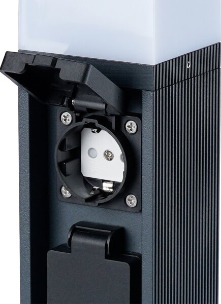 Brilagi -Vonkajšia lampa so 2 zásuvkami SCHUKO PILLAR 1xG9/11W/230V IP44 antracit
