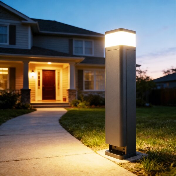 Brilagi -Vonkajšia lampa s 2 zásuvkami SCHUKO PILLAR 1xG9/11W/230V IP44 antracit