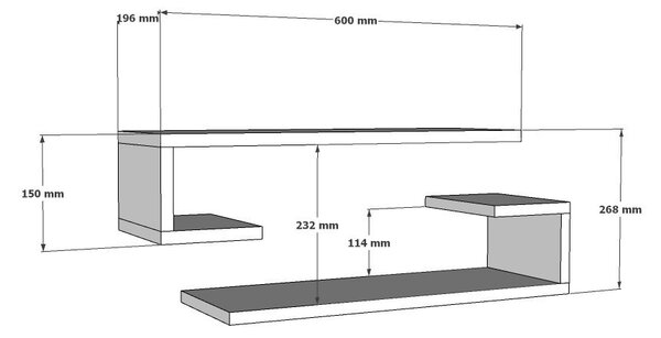 ASIR Nástenná polica ELDO biela