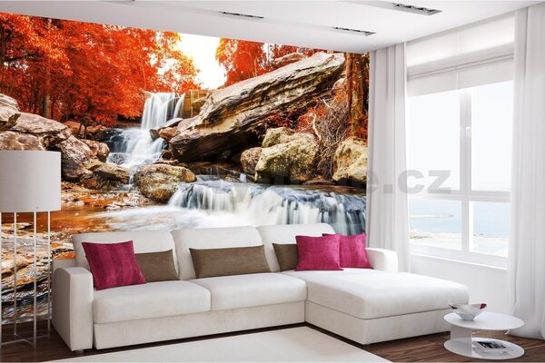 Vliesové fototapety, rozmer 375 cm x 250 cm, krajina s vodopádom, DIMEX MS-5-3161