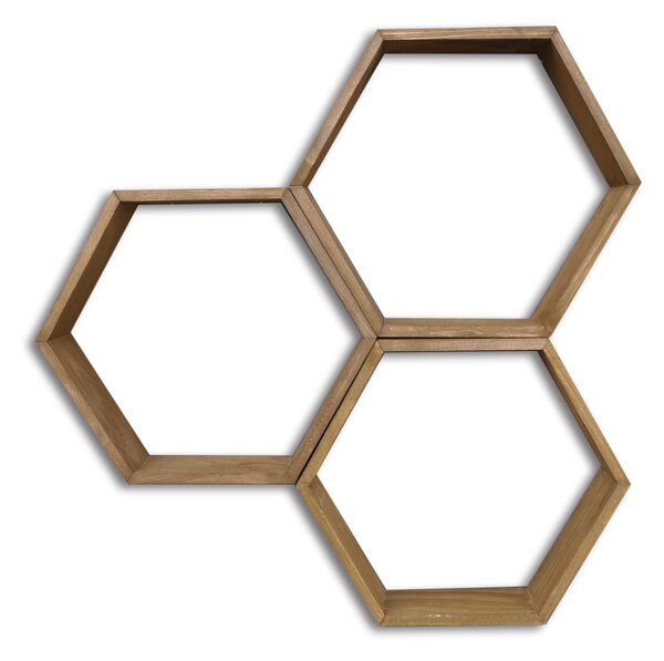 ASIR Nástenná polica HEX001 orech