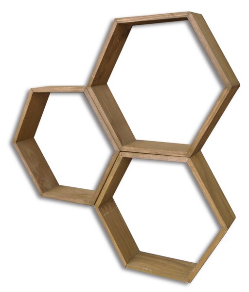 ASIR Nástenná polica HEX001 orech