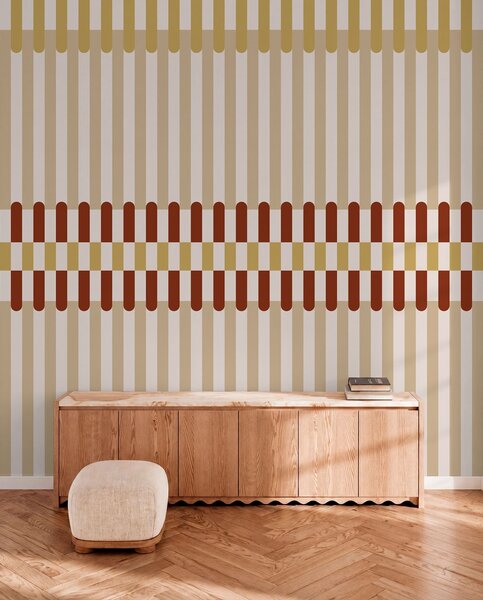 Tapety Pruhovaný vzor v béžových a terakotových odtieňoch, Fototapety geometria, w05150v3 : Uwalls.sk