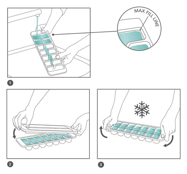 Formy na ľad 2 ks Easy-fill – Joseph Joseph