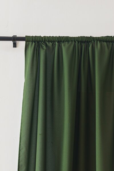 Záves OXFORD LIGHT 140x250 cm, tmavozelený Zavesenie: Riasiaca páska